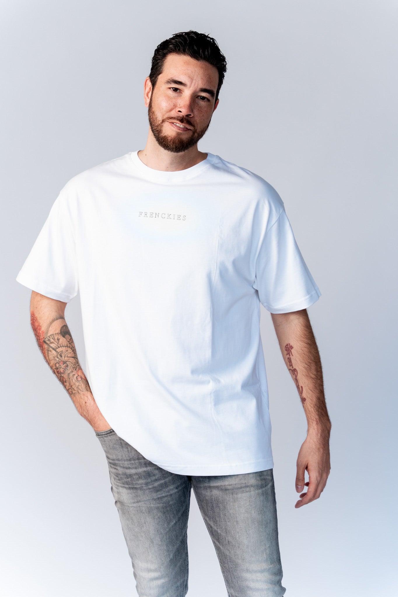 Frenckies Oversized T-Shirt White with black print